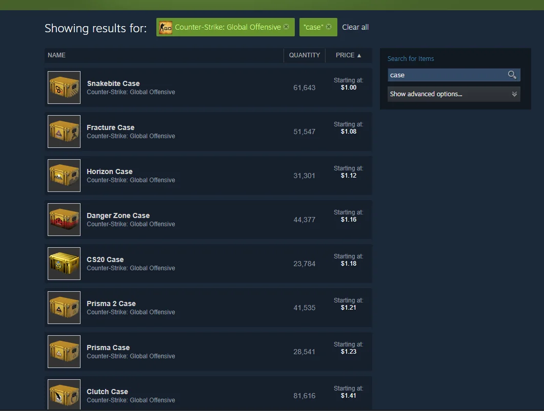 CSGO case opening comparison in-game vs case sites